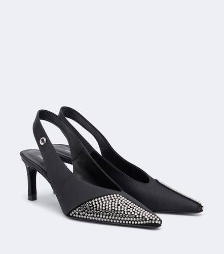 Crystal-embellished satin slingback pumps - Coperni - Modalova