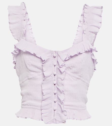 Gimsy ruffle-trimmed crêpe crop top - Isabel Marant - Modalova