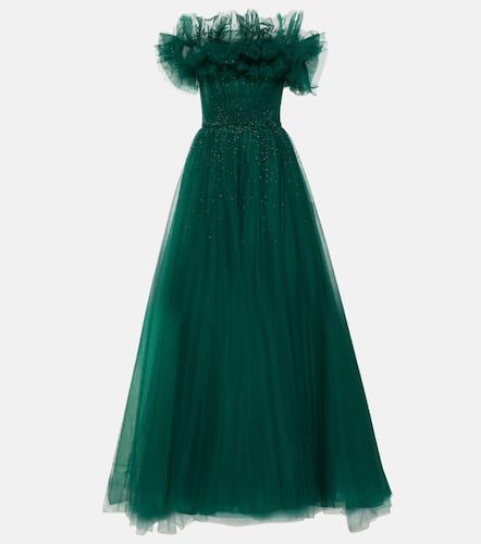 Robe longue en tulle à ornements - Jenny Packham - Modalova