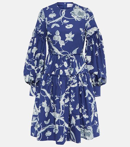 Floral cotton poplin minidress - Erdem - Modalova