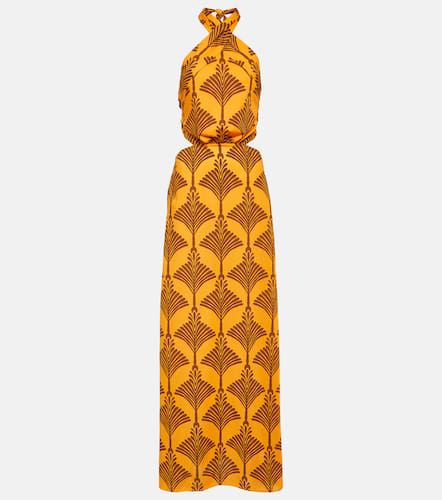 Printed halterneck cotton maxi dress - Johanna Ortiz - Modalova