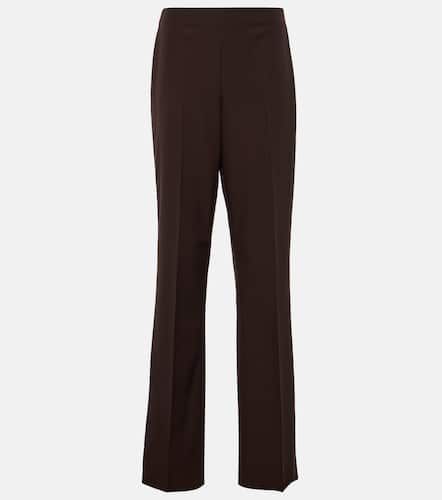 Mid-rise wool straight pants - Ferragamo - Modalova