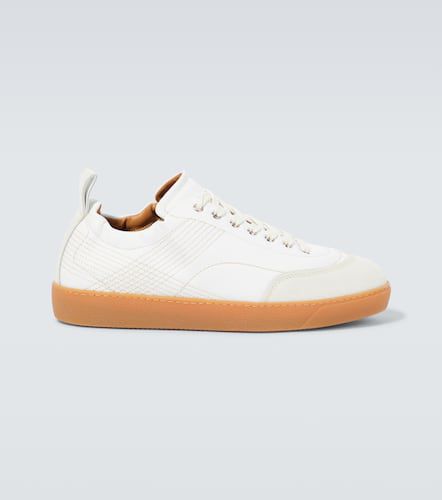 Suede-trimmed leather sneakers - Dries Van Noten - Modalova