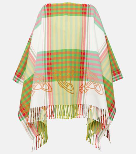 Combat tartan wool and cotton poncho - Vivienne Westwood - Modalova