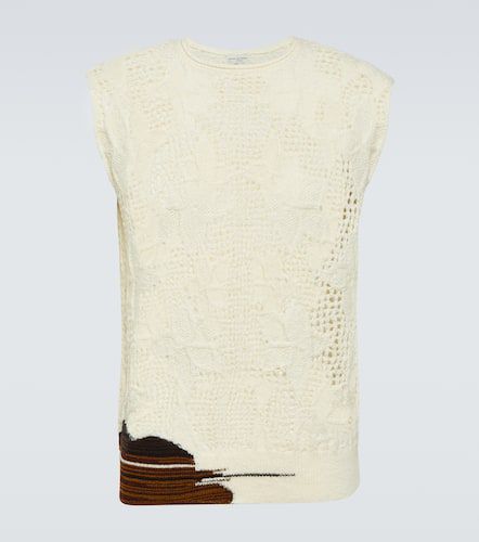 Floral crochet wool-blend top - Dries Van Noten - Modalova