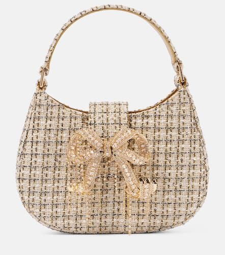 Embellished metallic bouclÃ© tote bag - Self-Portrait - Modalova