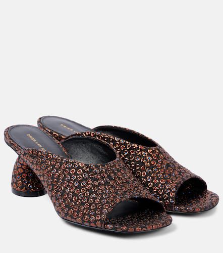 Jacquard canvas mules - Dries Van Noten - Modalova