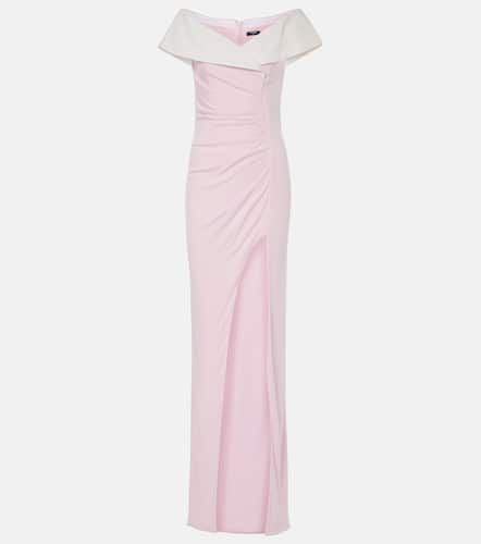 Draped off-shoulder jersey gown - Balmain - Modalova