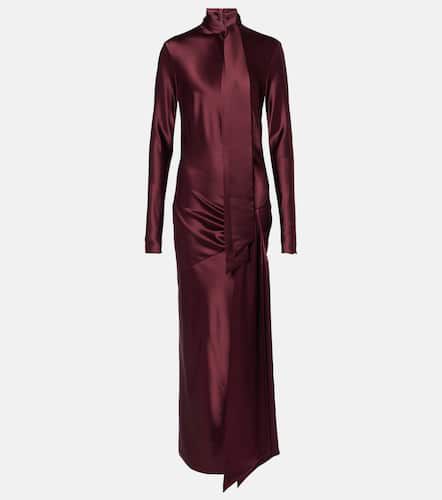 Emilie tie-neck satin maxi dress - Galvan - Modalova