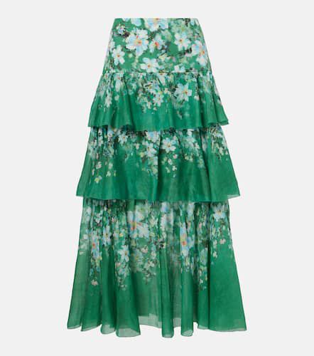 Everley tiered ramie midi skirt - Zimmermann - Modalova