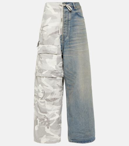 Cotton ripstop and denim cargo pants - Balenciaga - Modalova