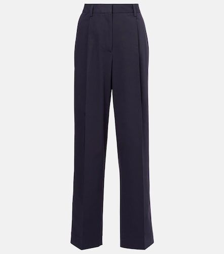 Pantalones rectos de algodón de tiro alto - Toteme - Modalova