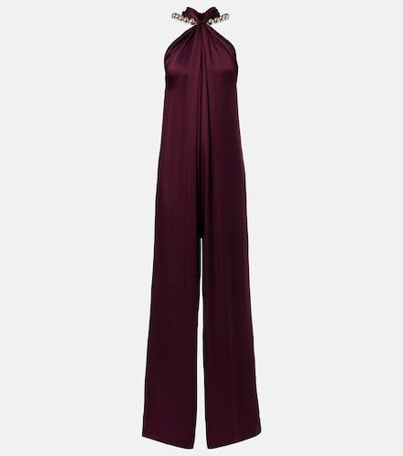Mono de satén con cuello halter - Stella McCartney - Modalova