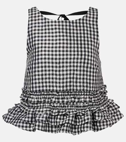 Ganni Gingham ruffled top - Ganni - Modalova