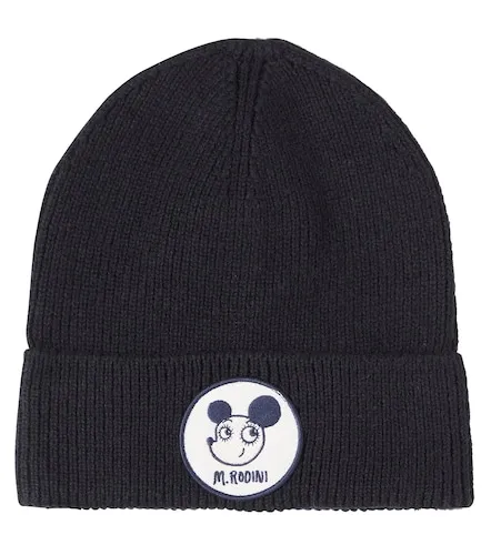 Gorro de algodón y lana con aplique - Mini Rodini - Modalova
