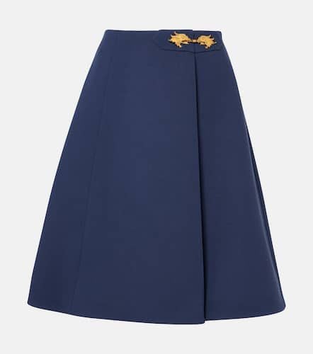 Virgin wool crÃªpe midi skirt - Valentino - Modalova