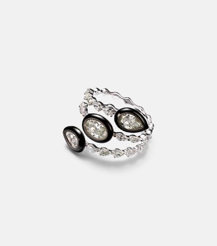 Saturn 18kt white gold ring with diamonds - Kamyen - Modalova