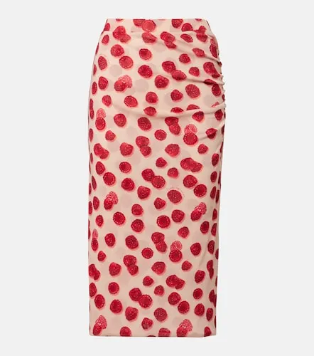 Falda midi de malla estampada - Stella McCartney - Modalova