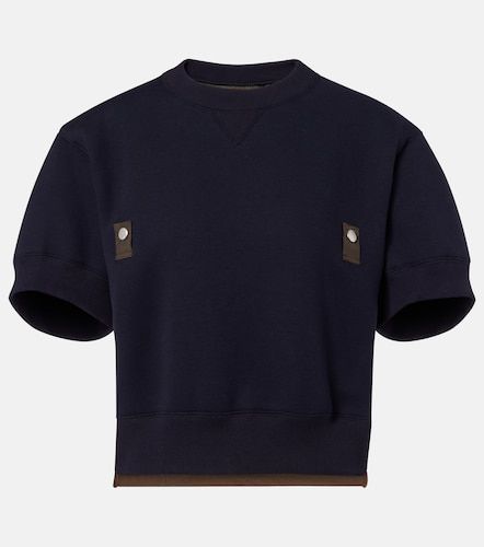 Sudadera en mezcla de algodón y sarga - Sacai - Modalova
