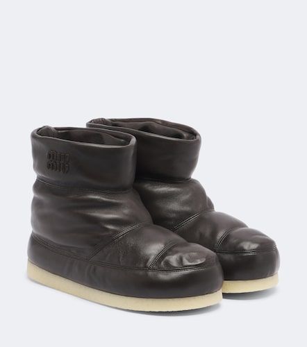 Miu Miu Botines de piel acolchados - Miu Miu - Modalova