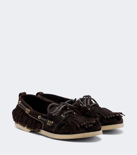 Verzierte Bootsschuhe aus Veloursleder - Golden Goose - Modalova
