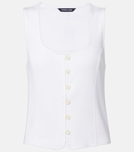 Top Quenby in misto cotone a coste - Veronica Beard - Modalova