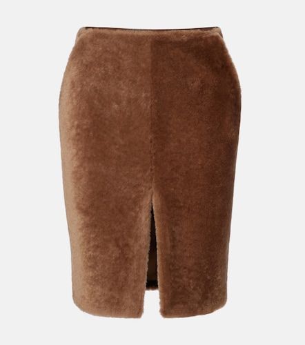 Bleistiftrock aus Shearling - Saint Laurent - Modalova