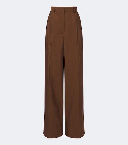 Pantaloni a gamba larga in lana e seta - Stella McCartney - Modalova