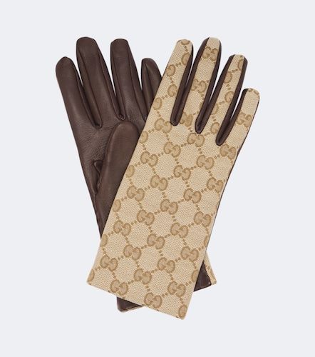 Gucci Guanti in Canvas GG e pelle - Gucci - Modalova