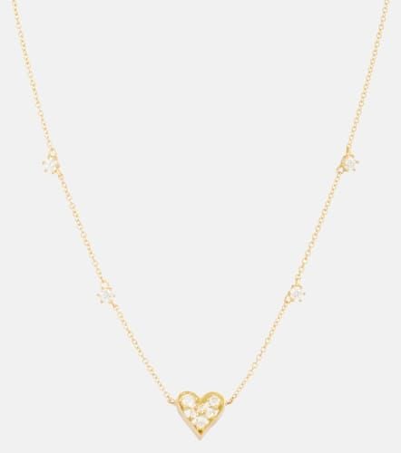 Margot Heart Mini 18kt necklace with diamonds - Jade Trau - Modalova