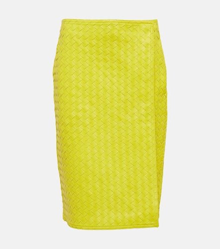 Intrecciato leather midi skirt - Bottega Veneta - Modalova