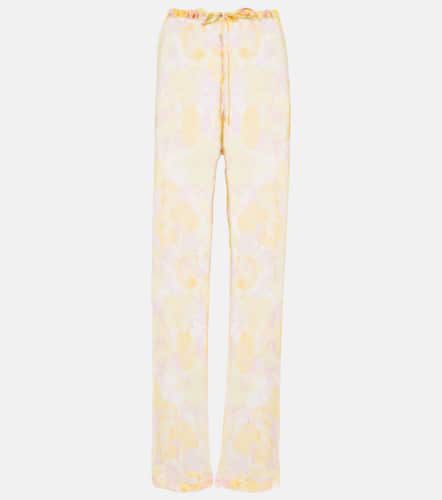 Floral silk crÃªpe pants - Dries Van Noten - Modalova