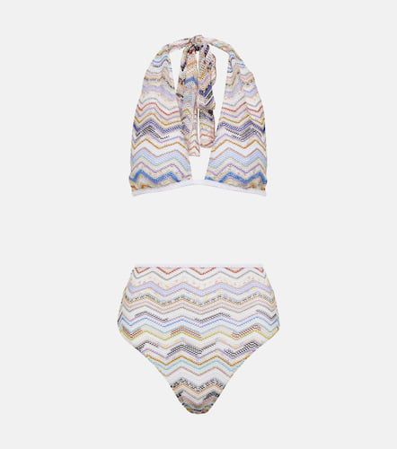 Zig Zag halterneck bikini - Missoni Mare - Modalova