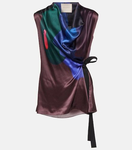 Top de seda anudado y estampado - Roksanda - Modalova