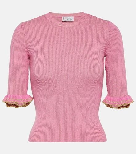 Ribbed-knit wool-blend top - REDValentino - Modalova