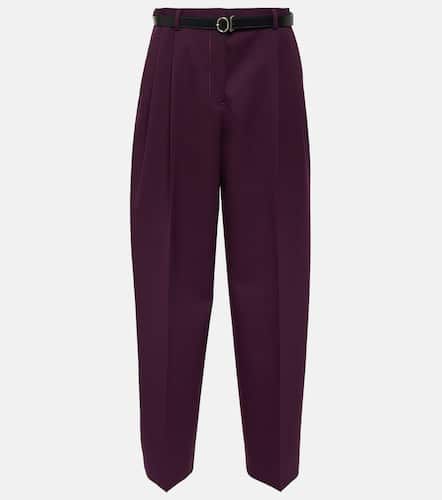 High-rise wool straight pants - Jil Sander - Modalova