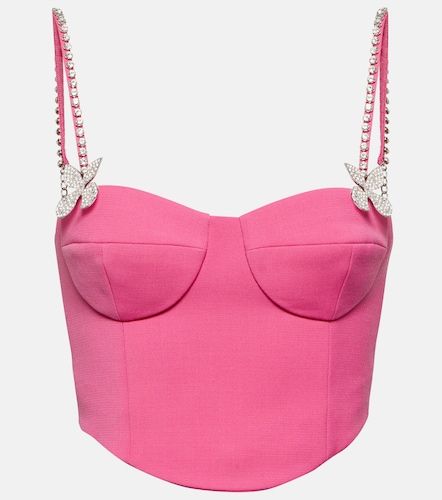 Area Bustier in lana con cristalli - Area - Modalova