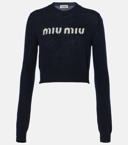 Pullover in lana e cashmere con intarsi - Miu Miu - Modalova
