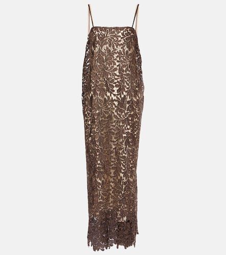 Embellished floral lace maxi dress - Jacques Wei - Modalova