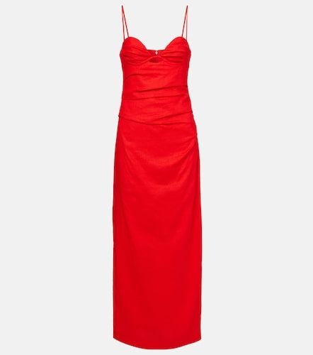 SIR Noemi ruched linen maxi dress - SIR - Modalova