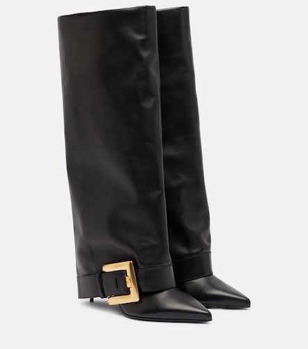 Anthem leather knee-high boots - Balmain - Modalova