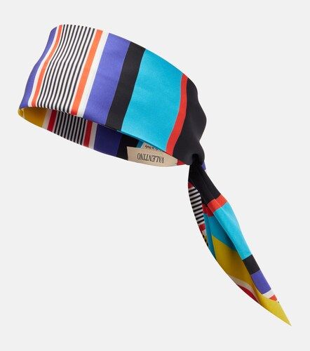 Cinta para el pelo Escape de seda estampada - Valentino - Modalova