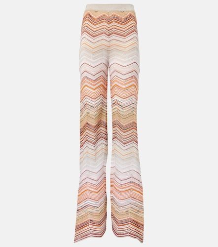 Zigzag lamÃ© wide-leg pants - Missoni - Modalova