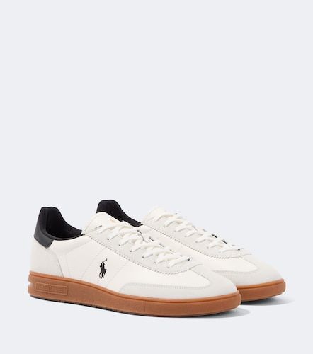Suede-trimmed leather sneakers - Polo Ralph Lauren - Modalova