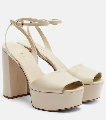 Prada Leather platform sandals - Prada - Modalova