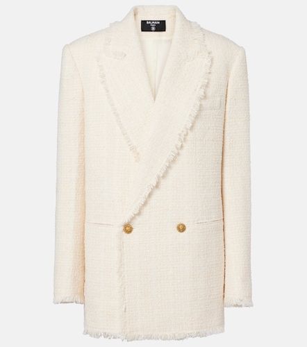 Double-breasted tweed jacket - Balmain - Modalova