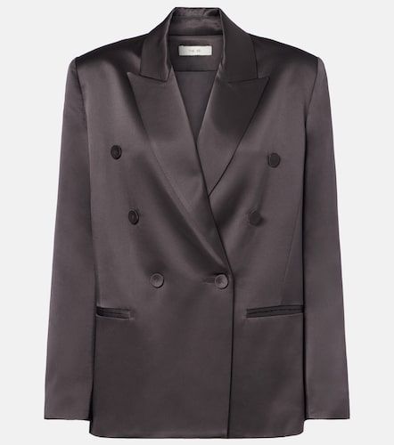 Double-breasted silk satin blazer - The Sei - Modalova