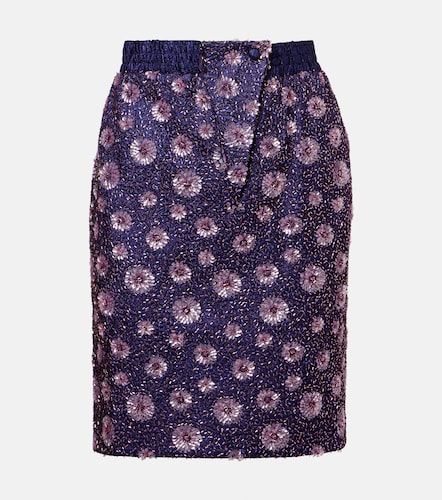 Floral sequined pencil skirt - Jacques Wei - Modalova