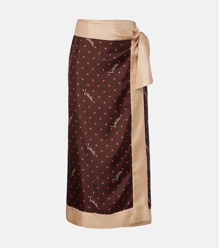 Falda envolvente de sarga de seda estampada - Valentino - Modalova