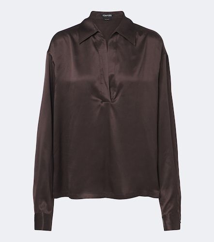 Tom Ford Blusa de satén de seda - Tom Ford - Modalova
